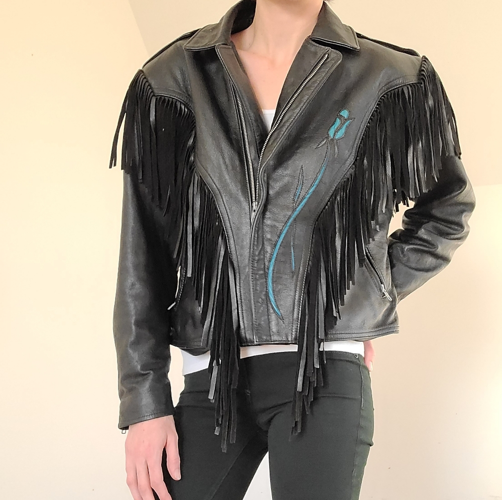 RARE VINTAGE - Custom leather jacket - Picture 2 of 13